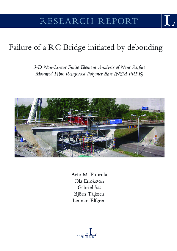 (PDF) Failure of a RC Bridge initiated by debonding: 3-D Non-Linear ...