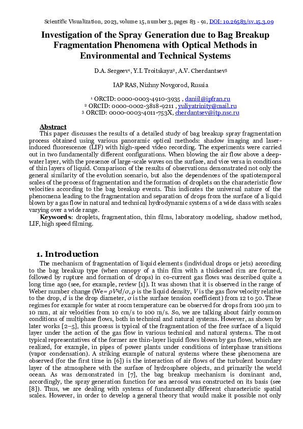 (PDF) Investigation of the Spray Generation due to Bag Breakup ...