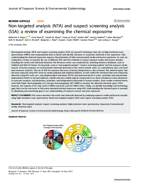 (PDF) Non-targeted analysis (NTA) and suspect screening analysis (SSA ...