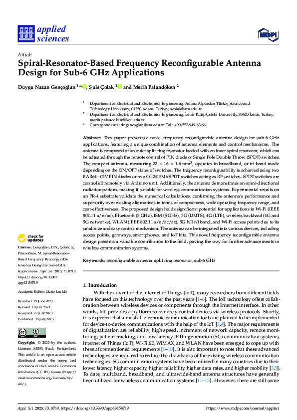 (PDF) Spiral-Resonator-Based Frequency Reconfigurable Antenna Design ...