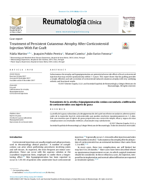 (PDF) Treatment of Persistent Cutaneous Atrophy After Corticosteroid ...