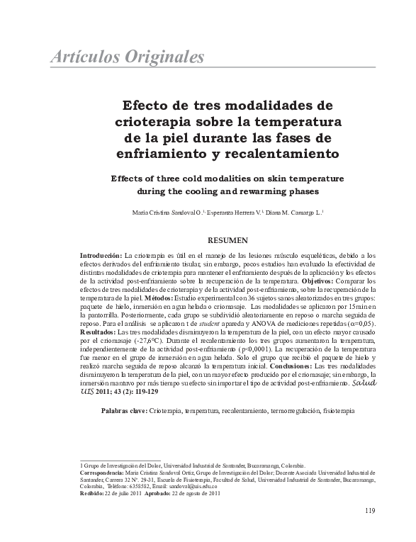 (PDF) Effects of three cold modalities on skin temperature during the ...