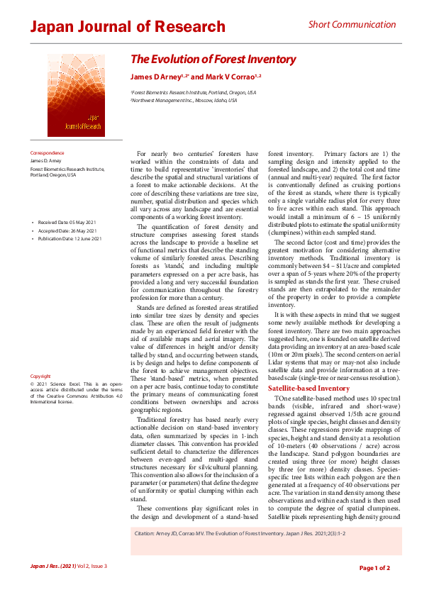 (PDF) The Evolution of Forest Inventory