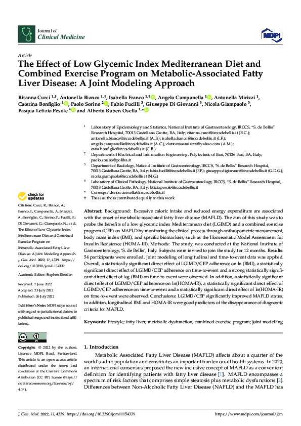 (PDF) The Effect of Low Glycemic Index Mediterranean Diet and Combined ...