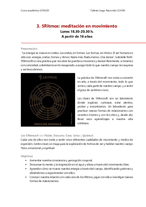 (PDF) Meditacion en movimiento 5 ritmos