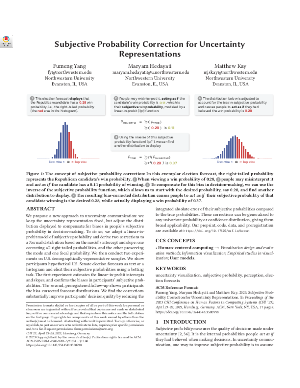 (PDF) Subjective Probability Correction for Uncertainty Representations
