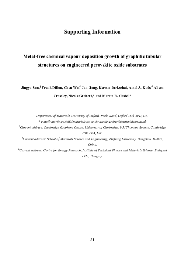 (PDF) Metal-free chemical vapor deposition growth of graphitic tubular ...