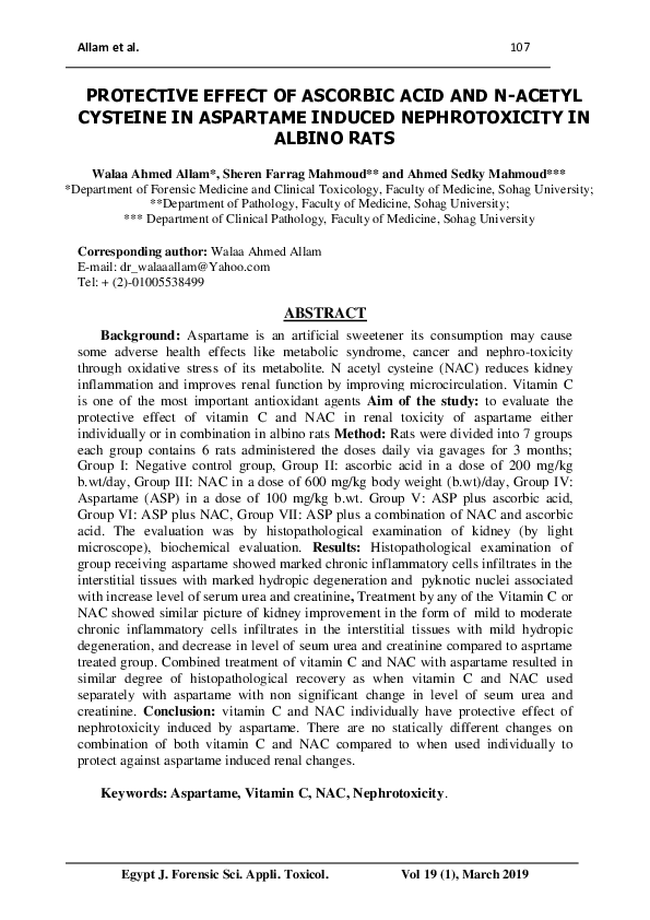 (PDF) Protective Effect of Ascorbic Acid and N-Acetyl Cysteine in ...
