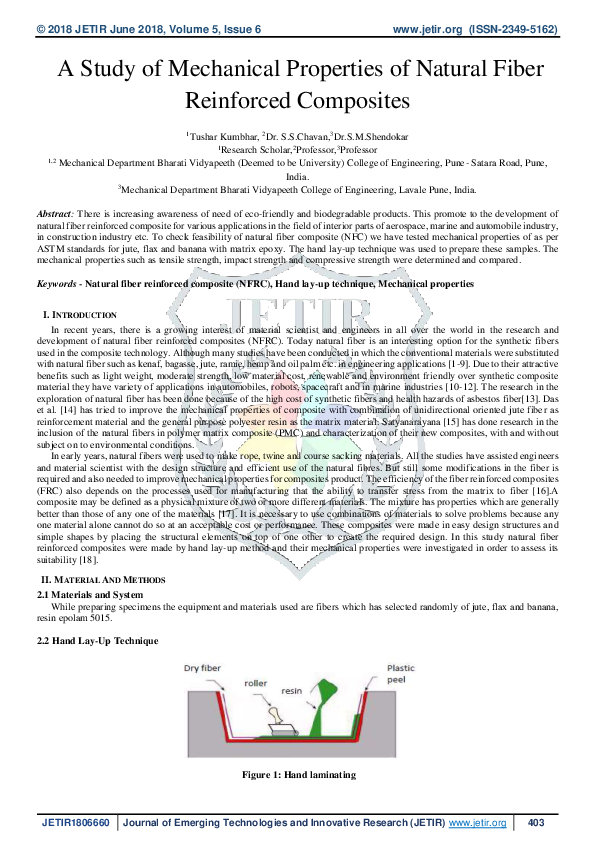(PDF) A Study of Mechanical Properties of Natural Fiber Reinforced ...