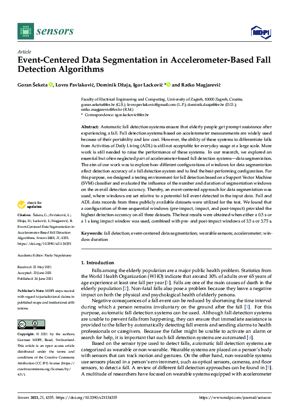 (PDF) Event-Centered Data Segmentation in Accelerometer-Based Fall ...
