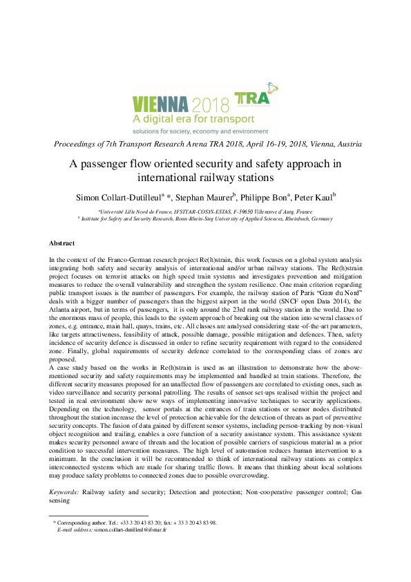 (PDF) A passenger flow oriented security and safety approach in ...