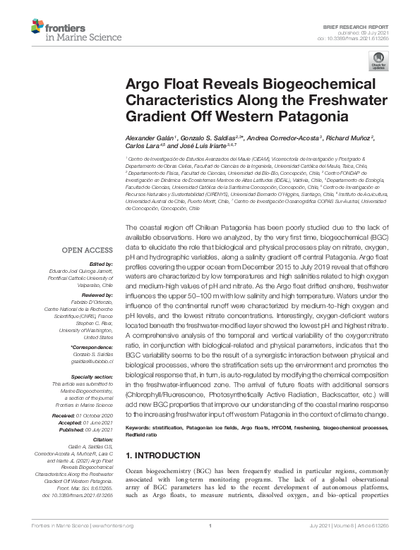 (PDF) Argo Float Reveals Biogeochemical Characteristics Along the ...