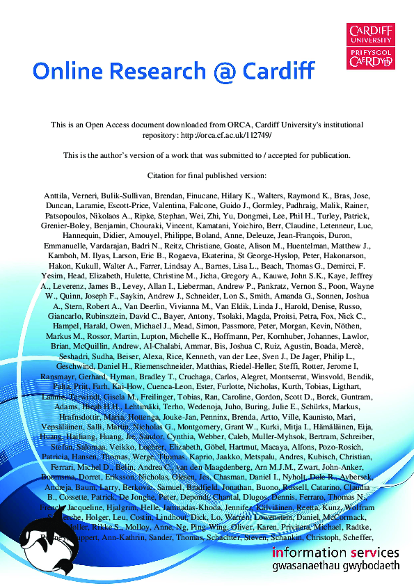 (PDF) Analysis of shared heritability in common disorders of the brain