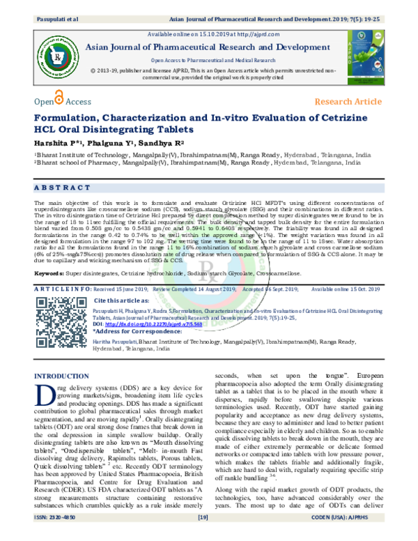 (PDF) Formulation, Characterization and In Vitro Evaluation of ProShine ...