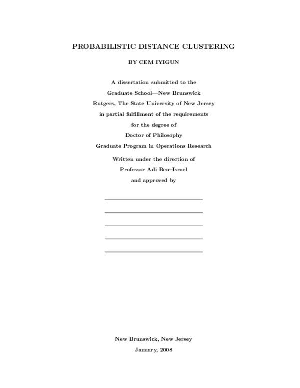 (PDF) Probabilistic Distance Clustering