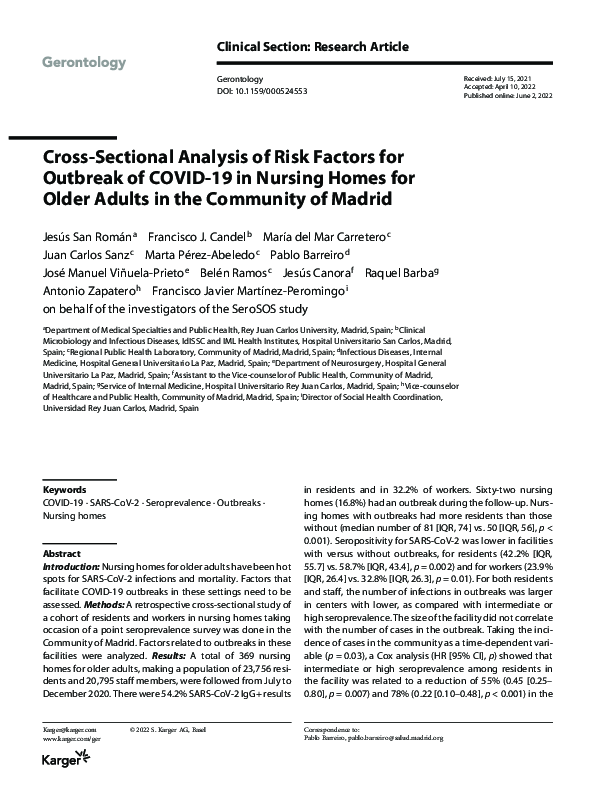 (PDF) Cross-Sectional Analysis of Risk Factors for Outbreak of COVID-19 ...