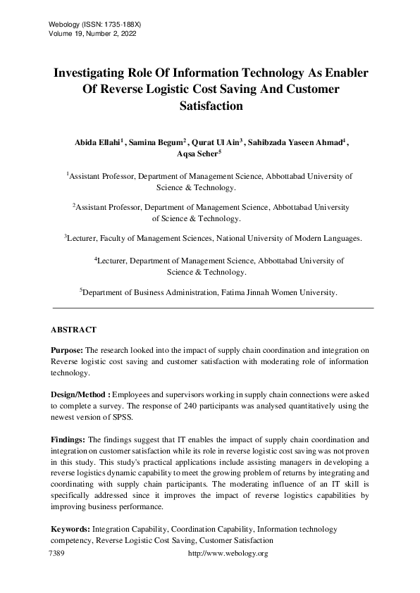 (PDF) Investigating Role Of Information Technology As Enabler Of ...