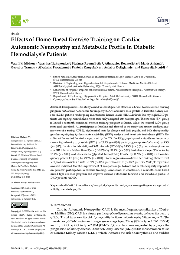 (PDF) Effects of Home-Based Exercise Training on Cardiac Autonomic ...