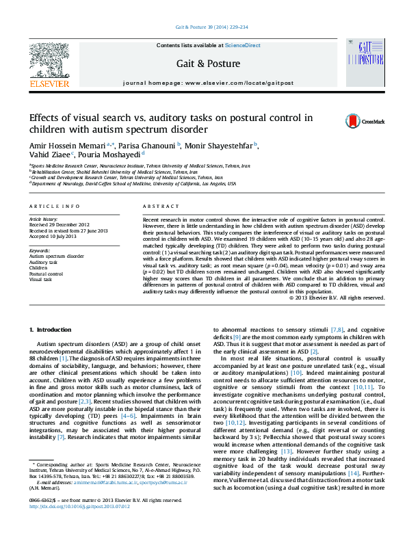 (PDF) Effects of visual search vs. auditory tasks on postural control ...