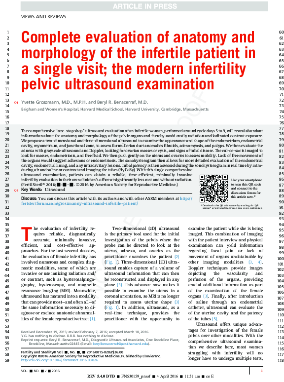 (PDF) Complete evaluation of anatomy and morphology of the infertile ...