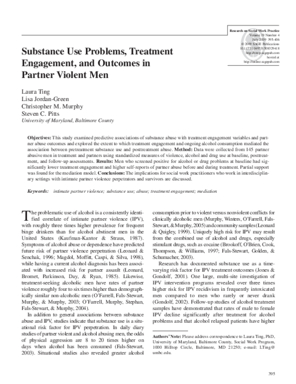 (PDF) Substance Use Problems, Treatment Engagement, and Outcomes in ...