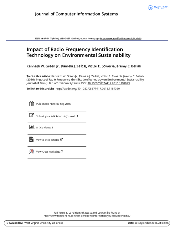 (PDF) Impact of radio frequency identification technology on ...