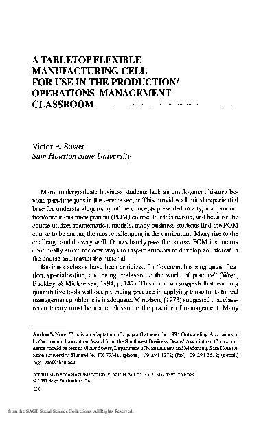 (PDF) A Tabletop Flexible Manufacturing Cell for Use in the Production ...