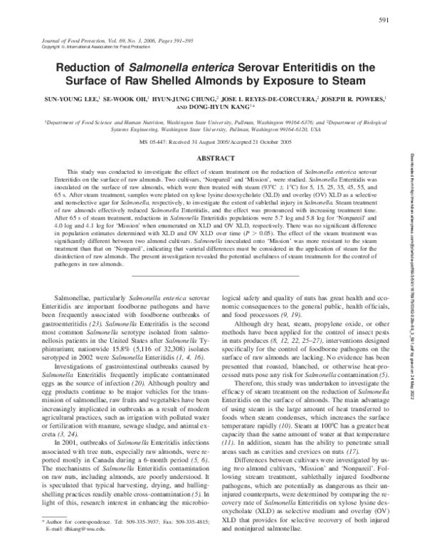 (PDF) Reduction of Salmonella enterica Serovar Enteritidis Colonization ...