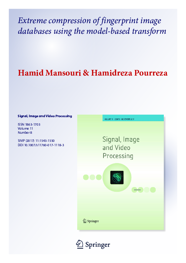 Pdf Extreme Compression Of Fingerprint Image Databases Using The Pdf Extreme Compression Of Fingerprint Image Databases Using The