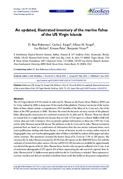 (PDF) An updated, illustrated inventory of the marine fishes of the US ...