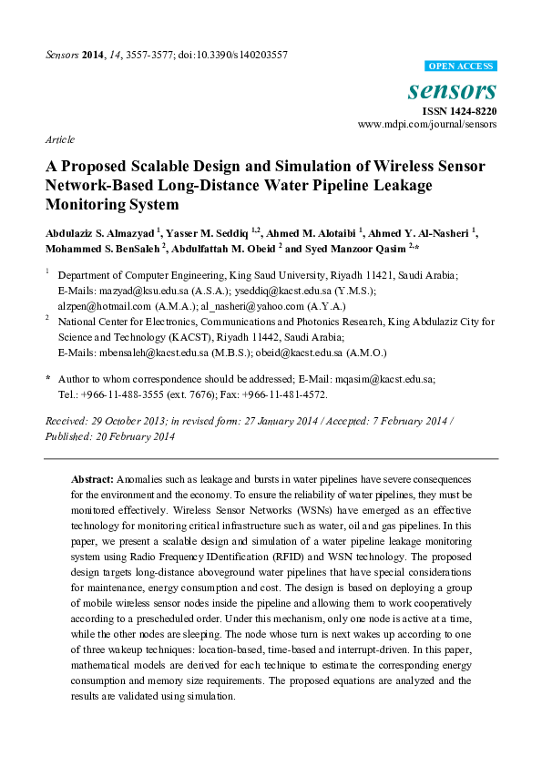 (PDF) A Proposed Scalable Design and Simulation of Wireless Sensor ...