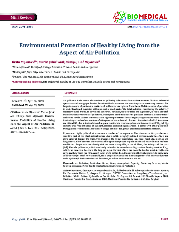 (PDF) Environmental Protection of Healthy Living from the Aspect of Air ...