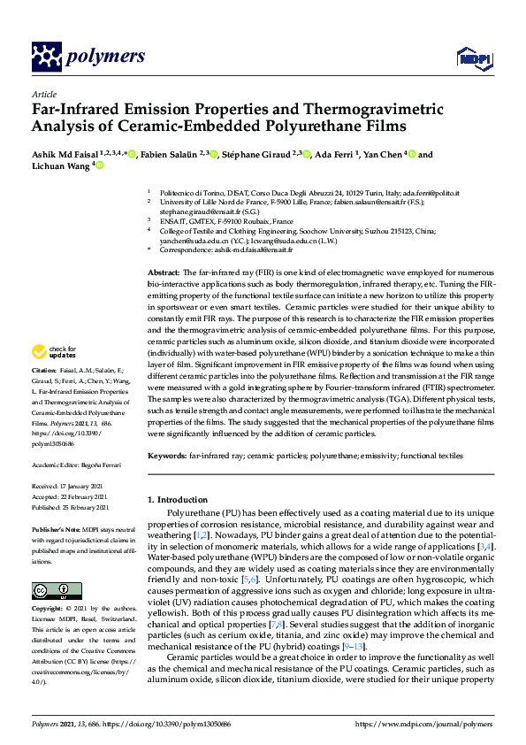 (PDF) Far-Infrared Emission Properties and Thermogravimetric Analysis ...