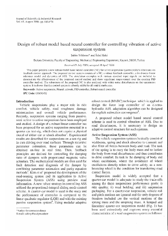 (PDF) Design Of Robust Model Based Neural Controller For Controlling ...