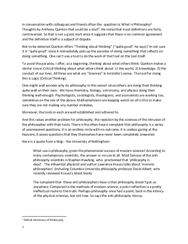 (PDF) Definiton of philosophy