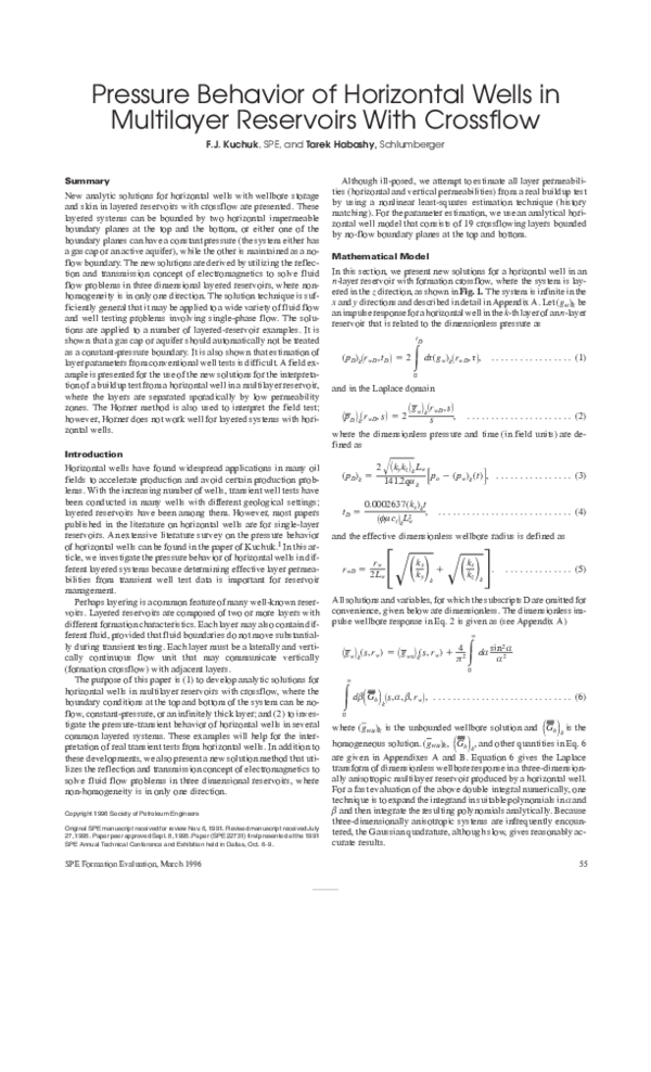 (PDF) Pressure Behavior of Horizontal Wells in Multilayer Reservoirs ...