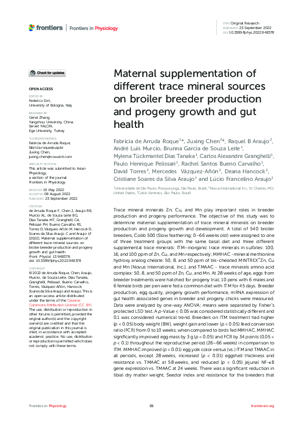 (PDF) Maternal supplementation of different trace mineral sources on ...