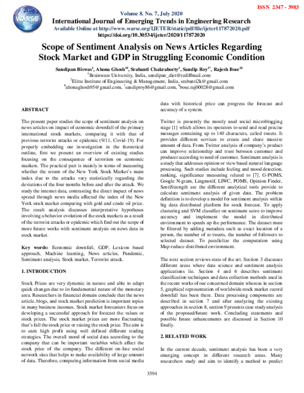 (PDF) Scope of Sentiment Analysis on News Articles Regarding Stock ...