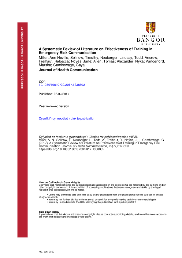 (PDF) A Systematic Review of Literature on Effectiveness of Training in ...