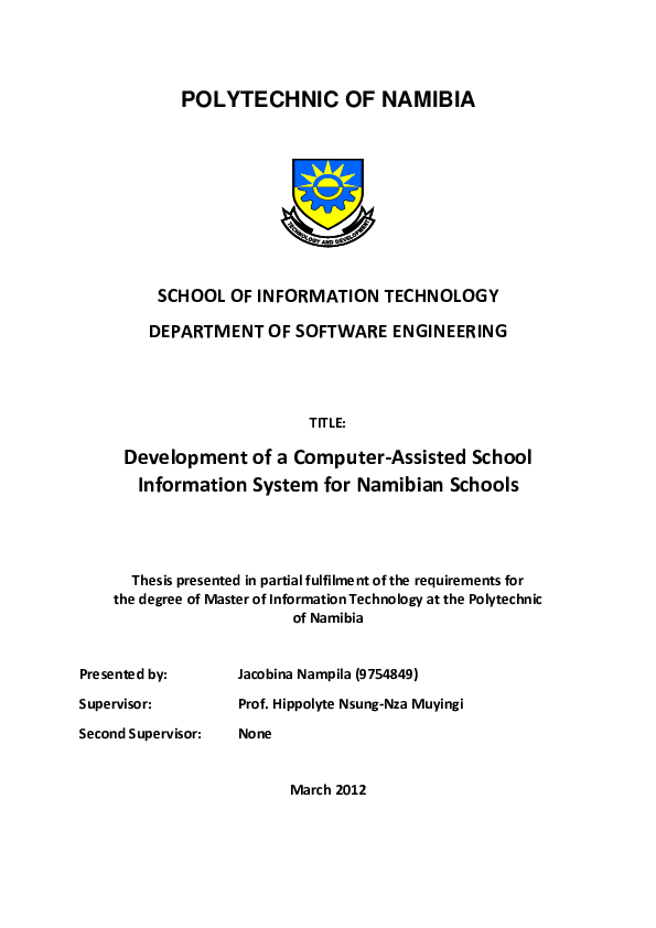 (PDF) Development of a computer-assisted School Information System for ...