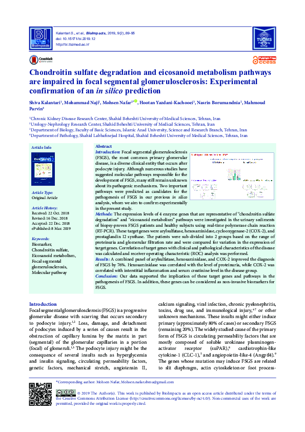 (PDF) Chondroitin sulfate degradation and eicosanoid metabolism
