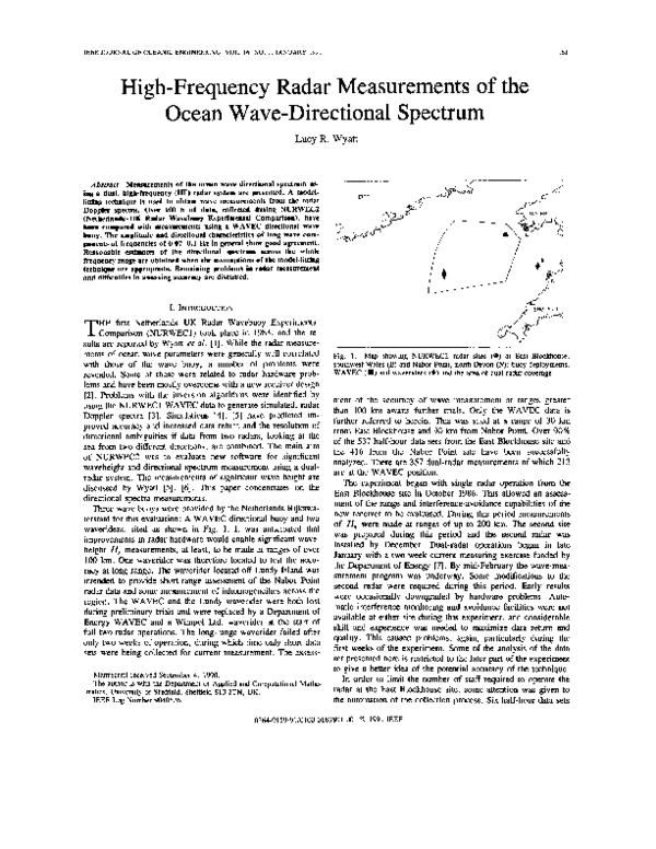 (PDF) High-frequency radar measurements of the ocean wave-directional ...