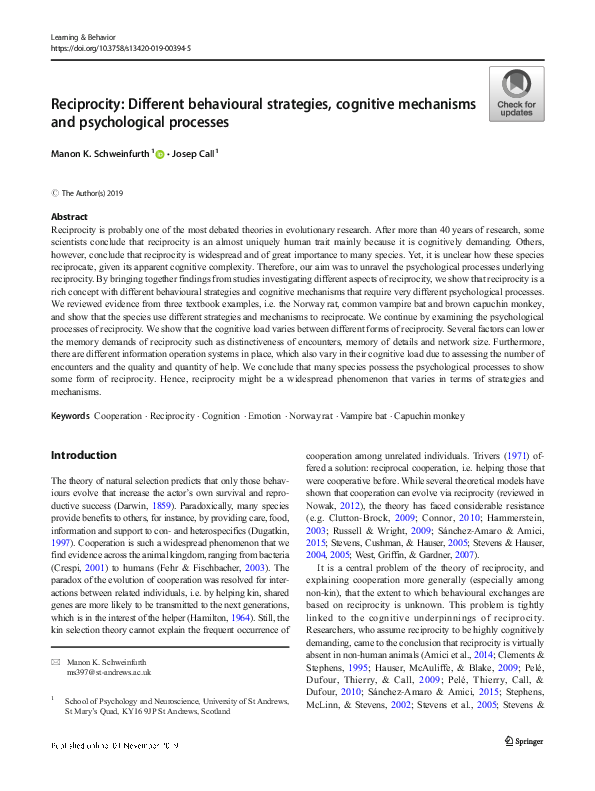 (PDF) Cognitive Behavioural Processes across Psychological Disorders ...