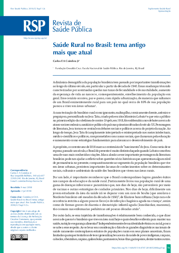 (PDF) Rural Health in Brazil