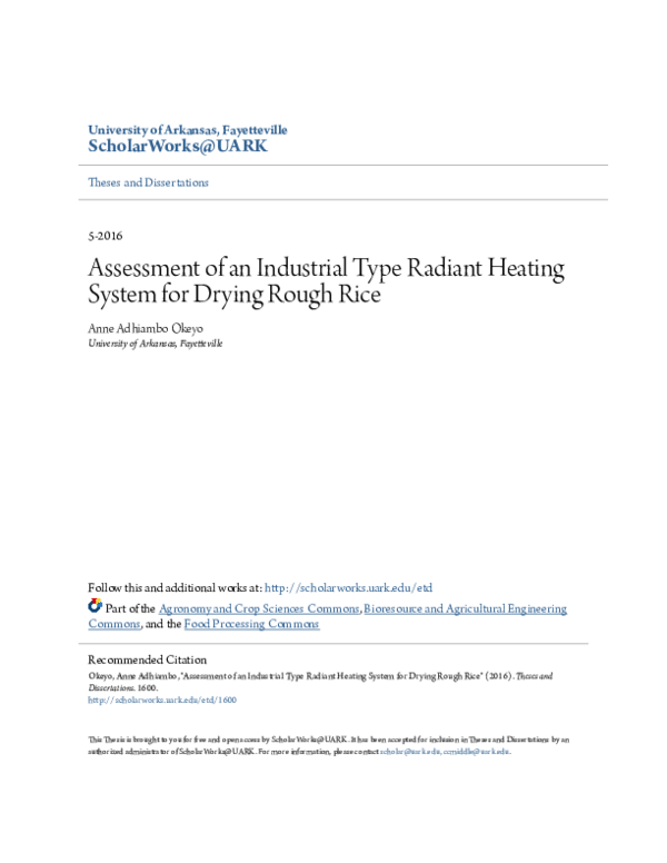 (PDF) Assessment of an Industrial Type Radiant Heating System for ...