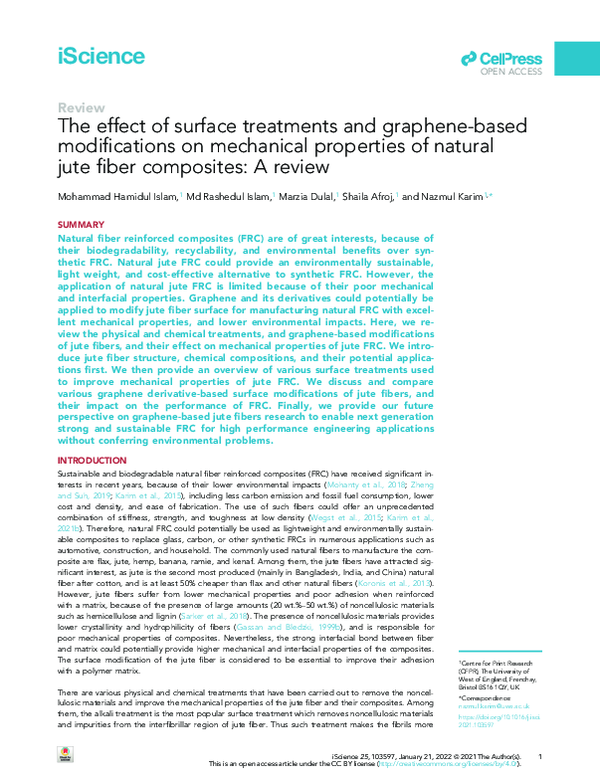(PDF) The effect of surface treatments and graphene-based modifications ...