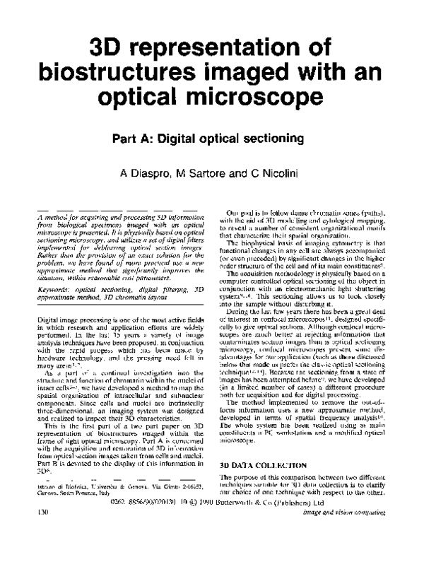 (PDF) 3D representation of biostructures imaged with an optical microscope