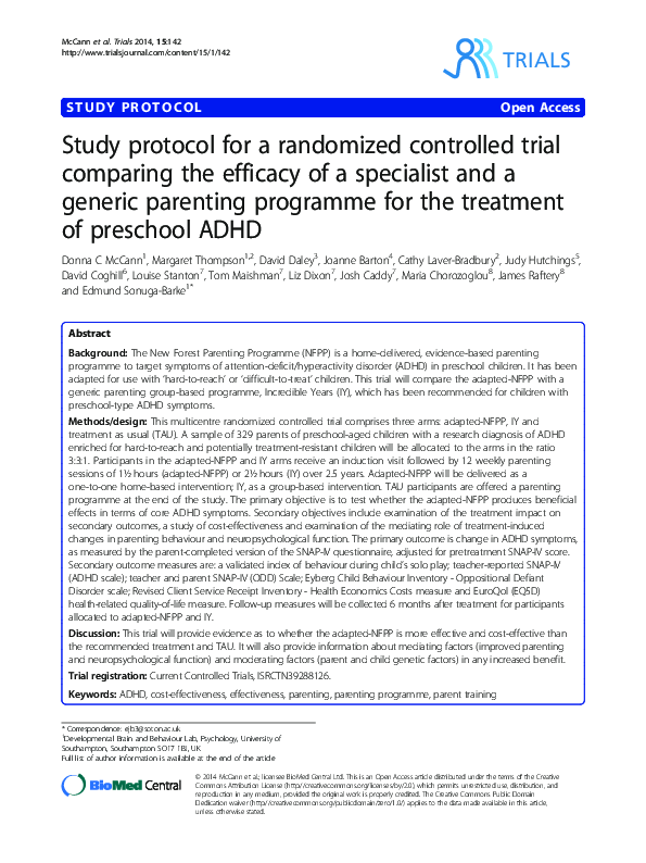 (PDF) Study protocol for a randomized controlled trial comparing the ...