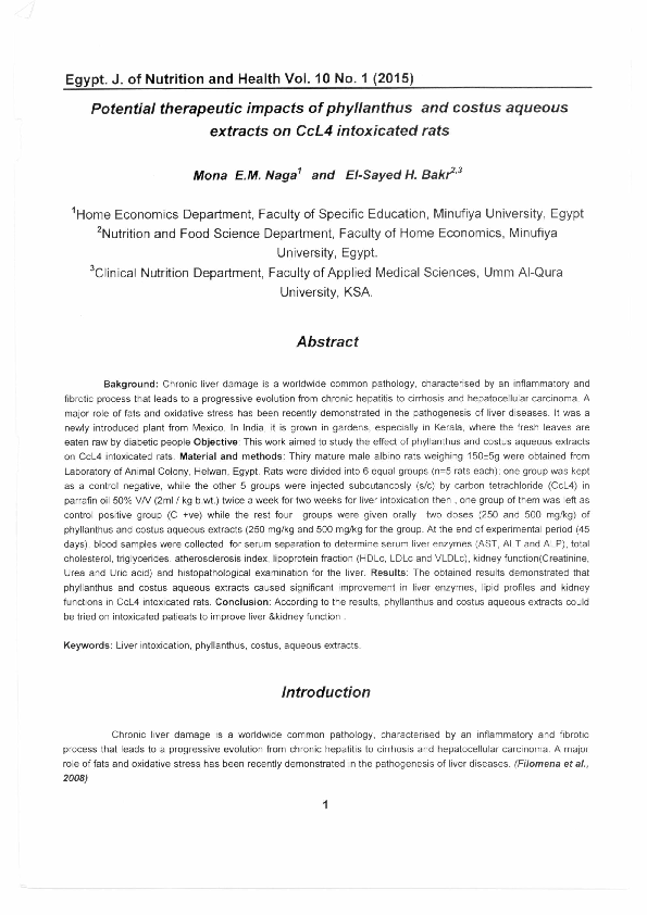 (PDF) Potential therapeutic impacts of phyllanthus and costus aqueous ...
