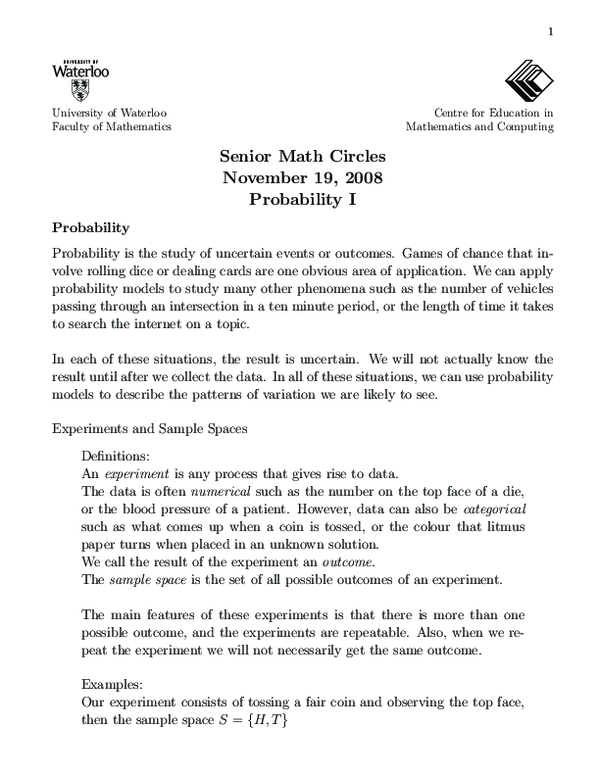 (PDF) The Probability of a Probability